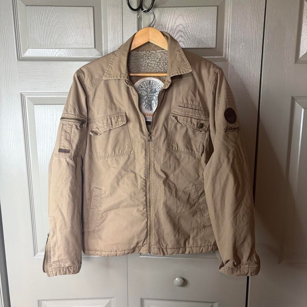 Vintage billabong jacket Size M bomber skater y2k grunge rare surf fur jacket